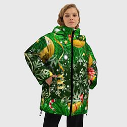 Куртка зимняя женская Новогоднее Настроение Елка, цвет: 3D-черный — фото 2