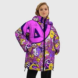 Куртка зимняя женская Психоделика Существа Знаки, цвет: 3D-черный — фото 2