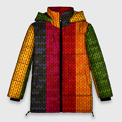 Женская зимняя куртка Вязаная радуга