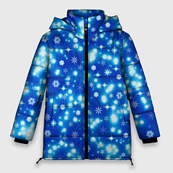 Куртка зимняя женская Сверкающие снежинки, цвет: 3D-светло-серый