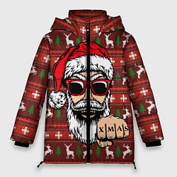 Куртка зимняя женская Bad Santa Плохой Санта, цвет: 3D-светло-серый