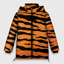 Женская зимняя куртка Шкура тигра вектор
