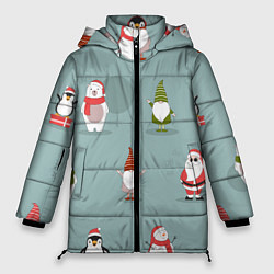 Куртка зимняя женская Новый Гoд, цвет: 3D-светло-серый