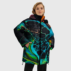 Куртка зимняя женская Огни большого города, цвет: 3D-светло-серый — фото 2