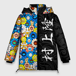 Женская зимняя куртка Такаси Мураками Иероглифами