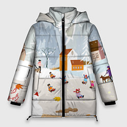 Куртка зимняя женская Зимние Забавы 2022, цвет: 3D-красный