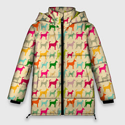 Женская зимняя куртка Собаки Разноцветные