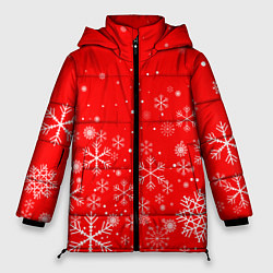 Женская зимняя куртка Летящие снежинки
