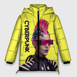Куртка зимняя женская Cyberpunk Панк, цвет: 3D-светло-серый