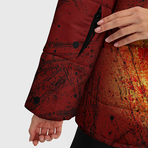 Женская зимняя куртка Взрыв на Марсе / 3D-Красный – фото 5