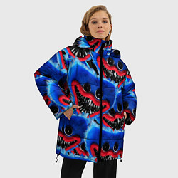 Куртка зимняя женская УЖАСНОЕ ЛИЦО ХАГГИ ВАГГИ, цвет: 3D-светло-серый — фото 2
