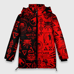 Женская зимняя куртка THE WITCHER LOGOBOMBING BLACK RED