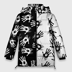 Женская зимняя куртка Death Stranding паттерн логотипов