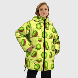 Куртка зимняя женская Киви паттерн, цвет: 3D-черный — фото 2