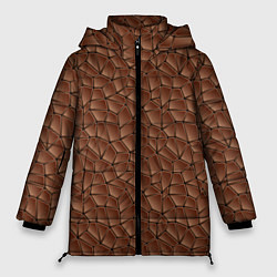 Женская зимняя куртка Шоколадная Текстура