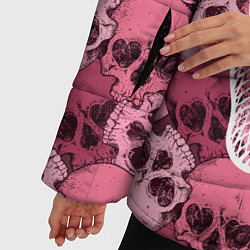 Куртка зимняя женская Любителям черепов с любовью, цвет: 3D-светло-серый — фото 2