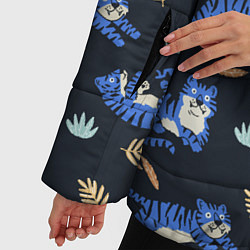 Куртка зимняя женская Тигры 2022, цвет: 3D-светло-серый — фото 2