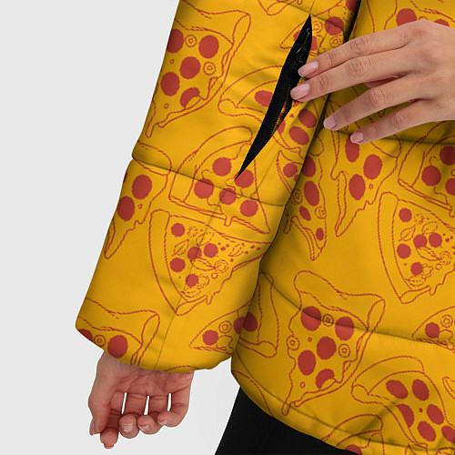 Женская зимняя куртка Пиццерия / 3D-Красный – фото 5