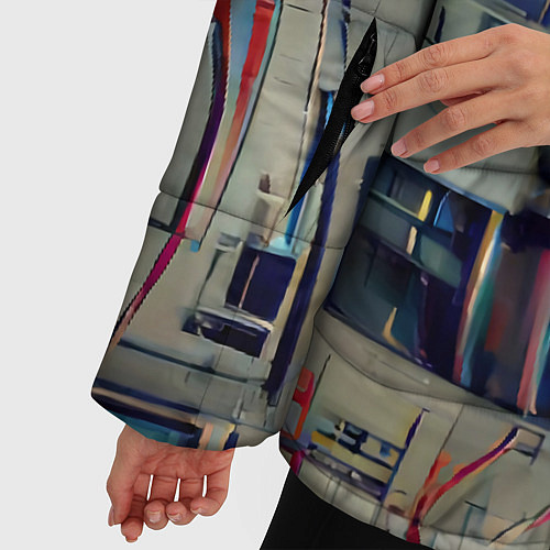 Женская зимняя куртка Инженерия / 3D-Светло-серый – фото 5