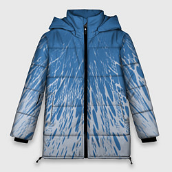 Женская зимняя куртка Коллекция Rays Лучи Голубой и серый Абстракция 650
