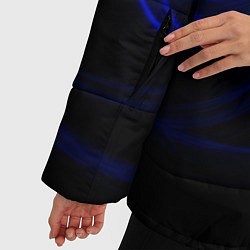 Куртка зимняя женская Синяя бесконечность энергии, цвет: 3D-черный — фото 2