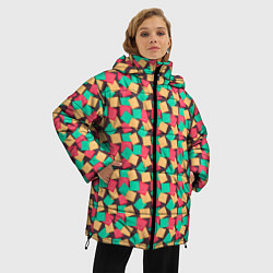 Куртка зимняя женская Презервативы, цвет: 3D-светло-серый — фото 2