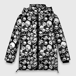 Куртка зимняя женская Screaming skulls & web, цвет: 3D-черный