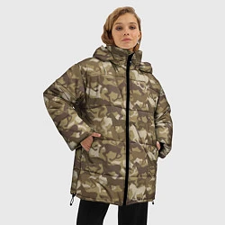Куртка зимняя женская Бегущие Дикие Лошади, цвет: 3D-черный — фото 2