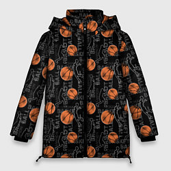 Куртка зимняя женская BASKETBALL - Баскетбол, цвет: 3D-светло-серый