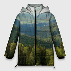 Куртка зимняя женская Природный пейзаж, цвет: 3D-красный