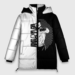 Женская зимняя куртка Боец ММА чёрно-белое