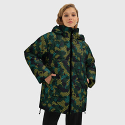 Куртка зимняя женская Модный камуфляж с холстовой сеткой, цвет: 3D-черный — фото 2