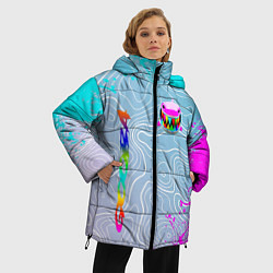 Куртка зимняя женская 6IX9INE Gooba Брызги, цвет: 3D-черный — фото 2