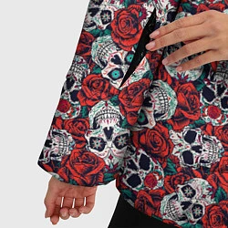 Куртка зимняя женская Skulls & roses, цвет: 3D-черный — фото 2