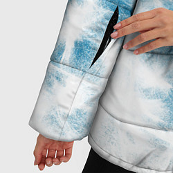 Куртка зимняя женская Коллекция Зимняя сказка Снег Абстракция S-4, цвет: 3D-светло-серый — фото 2