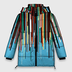 Женская зимняя куртка Glitch pattern 2087