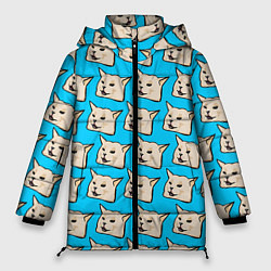 Куртка зимняя женская Screaming woman cat, цвет: 3D-светло-серый