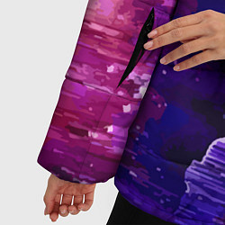 Куртка зимняя женская Космическая молния, глитч, цвет: 3D-светло-серый — фото 2