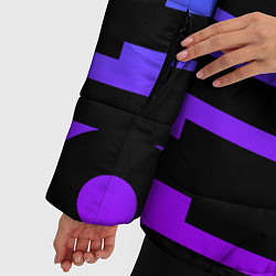 Куртка зимняя женская Неоновая геометрия Neon, цвет: 3D-светло-серый — фото 2