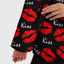 Куртка зимняя женская Kiss поцелуи, цвет: 3D-черный — фото 2