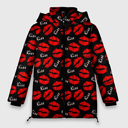 Женская зимняя куртка Kiss поцелуи