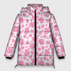 Женская зимняя куртка Розовые Сердечки LOVE