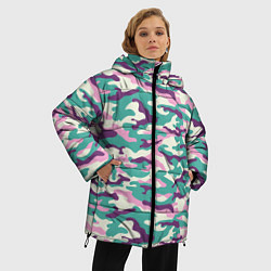 Куртка зимняя женская Камуфляж Модный, цвет: 3D-черный — фото 2
