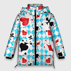 Куртка зимняя женская Карты в воздухе, цвет: 3D-красный