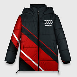 Куртка зимняя женская Audi sport red, цвет: 3D-черный