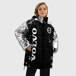 Куртка зимняя женская Volvo капли и брызги красок, цвет: 3D-светло-серый — фото 2