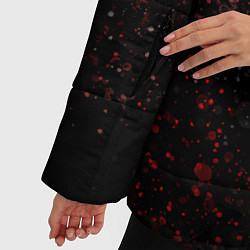 Куртка зимняя женская SAMURAI CYBERPUNK 2077 КИБЕРПАНК 2077 БРЫЗГИ, цвет: 3D-черный — фото 2