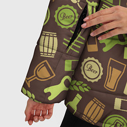 Куртка зимняя женская Пивная Символика, цвет: 3D-светло-серый — фото 2