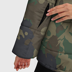 Куртка зимняя женская Камуфляж брызги красок, цвет: 3D-черный — фото 2
