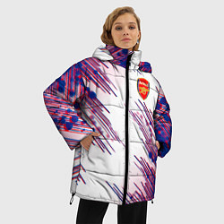 Куртка зимняя женская Arsenal mikel arteta, цвет: 3D-красный — фото 2